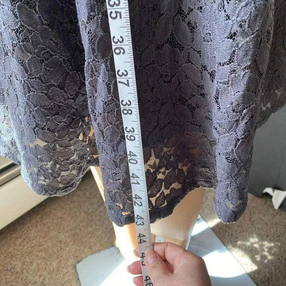 Swak Gray Harlow Nylon Lace Lined Midi Date Night Out Dress Women Plus Size 1X - Picture 4 of 7